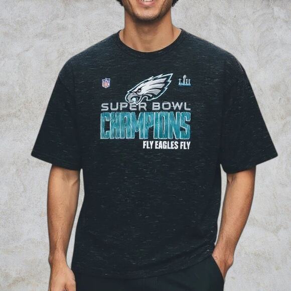 Philadelphia Eagles Super Bowl Champions Charcoal Gray T-Shirt Large - Picture 2 of 11